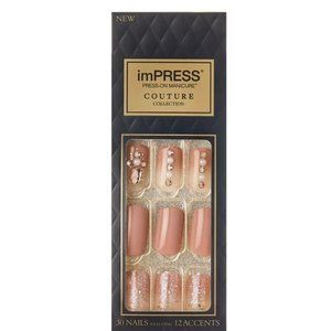 KISS imPRESS Press-on Manicure Couture Collection, Superb, Medium, Square